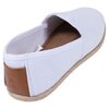 Round toe canvas slip-on esparilles - White, size 6 - 4