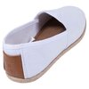 Round toe canvas slip-on esparilles - White, size 10 - 4