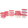 Fresh Seal food container set, 30pcs, red - 2