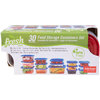 Fresh Seal food container set, 30pcs, red - 3