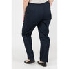 Elastic-waist pull-on pants - Navy - Plus Size - 2
