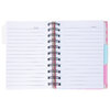 Small double-wire spiral notebook, pink hardcover, 200 pages - 2