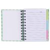 Small double-wire spiral notebook, green hardcover, 200 pages - 2