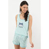 Charmour - Cotton boxer PJ set with printed graphic - Kitten's meow