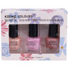 Kozmic Colours - Mini nail polish set, 3 pcs - Pretty in pink - 2