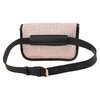 Woven raffia belt bag with faux leather trims - Ivory - 3