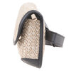 Woven raffia belt bag with faux leather trims - Ivory - 4