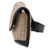 Woven raffia belt bag with faux leather trims - Beige - 5