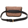 Woven raffia belt bag with faux leather trims - Brown - 3
