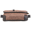 Woven raffia belt bag with faux leather trims - Brown - 4