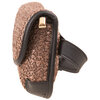 Woven raffia belt bag with faux leather trims - Brown - 5