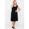 Judy Logan - Sleeveless tank swing dress - Black - Plus Size - 3