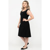 Judy Logan - Sleeveless tank swing dress - Black - Plus Size - 4