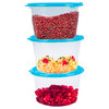 Set of 3 round food containers with air vent - Blue - 2