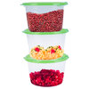 Set of 3 round food containers with air vent - Green - 2
