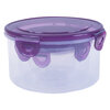 Set of 3 nesting food containers with snap lock lids - Purple - 3