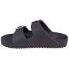 Double buckle waterproof slide sandals - Black, size 7 - 3