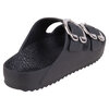 Double buckle waterproof slide sandals - Black, size 7 - 4