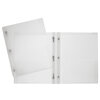 Geocan - Plastic 2-pocket duo-tang folder with fasteners - Clear - 2