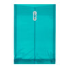 Geocan - Legal size plastic envelope with button and string tie closure - Turquoise - 2