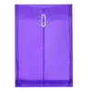 Geocan - Legal size plastic envelope with button and string tie closure - Purple - 2