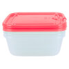 Set of 3 square food containers with air vent - Red - 3