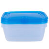 Set of 3 square food containers with air vent - Blue - 3