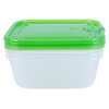 Set of 3 square food containers with air vent - Green - 3
