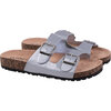 Cork sandals with 2-strap buckle - Silver, size 6 - 2
