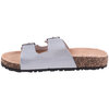 Cork sandals with 2-strap buckle - Silver, size 6 - 3
