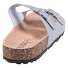 Cork sandals with 2-strap buckle - Silver, size 6 - 4