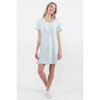 Super soft Henley nightgown - Blue hearts