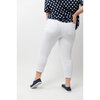 Suko Jeans - High waisted cropped jeans with tummy tucker - White - Plus Size - 4
