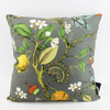 Velvet-feel decorative cushion, 17.5"x17.5" - Vintage twig