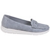 Perforated casual moccasin loafers - Grey, size 6