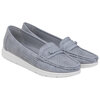 Perforated casual moccasin loafers - Grey, size 6 - 2