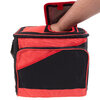 Large insulated cooler bag, 24 can capacity - Red - 3
