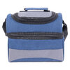 Lunch box tote bag, insulated for work, travel, picnic or camping, blue and grey