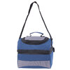 Lunch box tote bag, insulated for work, travel, picnic or camping, blue and grey - 4