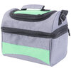 Lunch box tote bag, insulated for work, travel, picnic or camping, grey and green - 2