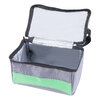 Lunch box tote bag, insulated for work, travel, picnic or camping, grey and green - 3