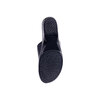 Wedge slip-on sandals with floral appliqué - Black, size 5 - 5