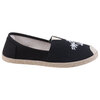 Cotton canvas espadrilles with palm tree stitching - Black, size 7