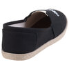 Cotton canvas espadrilles with palm tree stitching - Black, size 7 - 4