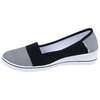 Canvas slip-on wedge shoes - Black stripes - 3
