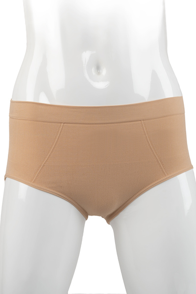 Seamless boyleg panty with light support, beige. Colour: beige