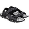Men's faux-leather sandals with adjustable straps - Black - 2