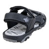 Men's faux-leather sandals with adjustable straps - Black - 4