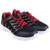 Men's lightweight mesh sneakers in contrast colors - Black & red - 2