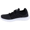 Mesh knit slip-on sneaker with laces - Black - 3